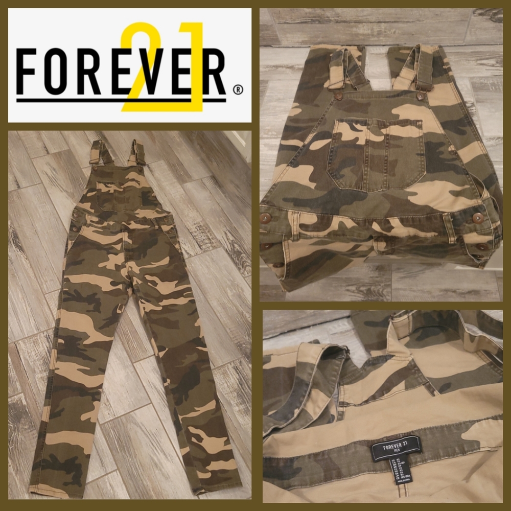 Forever 21 "Camo" Overalls